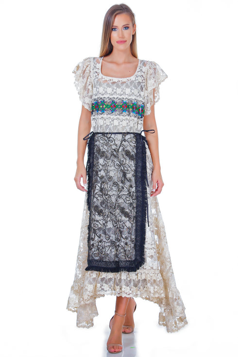 Rochie din dantela cu broderie freeshipping - Liza Panait Online Boutique